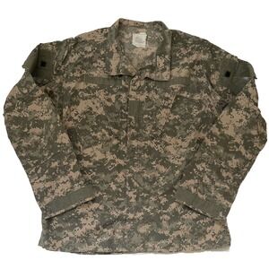 US Army Flame Resistant Combat Uniform Coat Large Long Camo Jacket